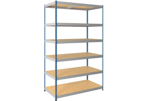 Стеллаж СФ1196, цвет серый + синий