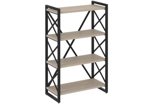 Стеллаж Европа, цвет дуб аттик + черный