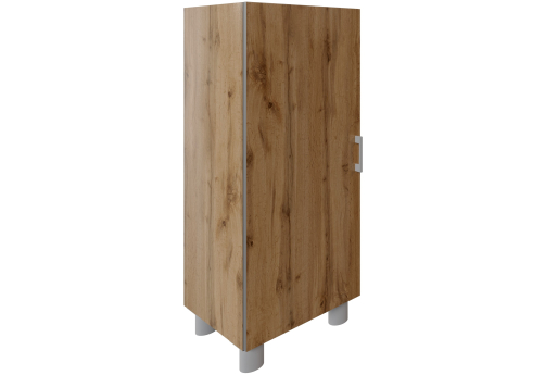 Шкаф узкий средний закрытый Спарта, цвет дуб вотан + оникс