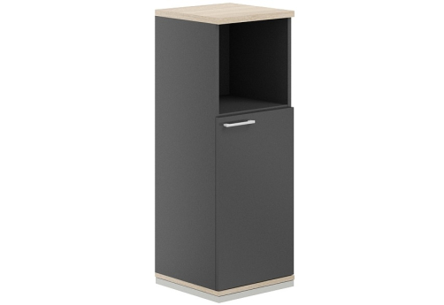 Шкаф правый 3 уровня с нишей Фламинго, цвет антрацит + акация