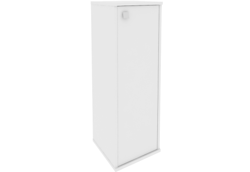 Шкаф средний узкий закрытый, цвет белый