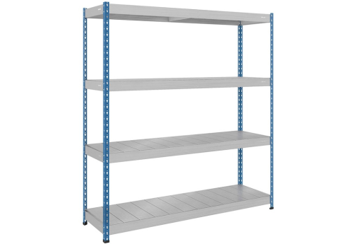 Стеллаж c оцинкованным настилом СФ1198, цвет серый + синий