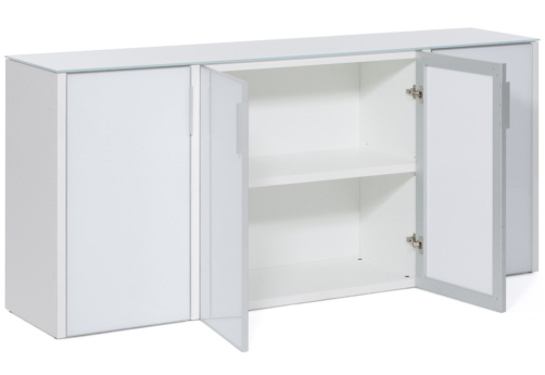 Шкаф низкий 4 двери Толедо, цвет белый