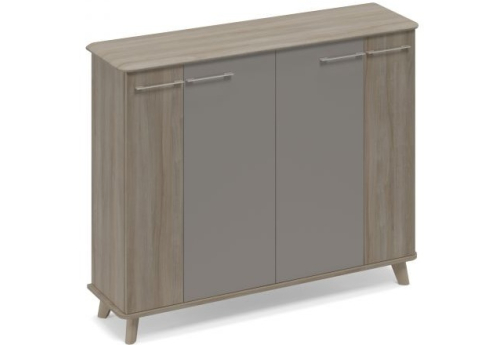 Шкаф средний закрытый Види Вуд, цвет вяз + мокко