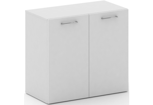 Шкаф широкий низкий закрытый Квентин, цвет белый бриллиант