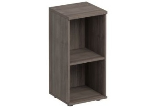 Стеллаж низкий узкий Прайм, цвет шамони темный