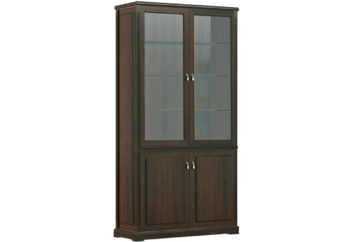 Шкаф для бумаг двухстворчатый, цвет темный орех