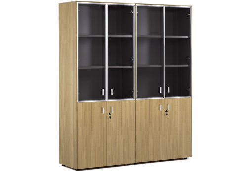 Шкаф комбинированный х 2, цвет эвкалипт светлый + хром