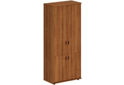 Шкаф закрытый высокий 4 двери Мансберг, цвет орех