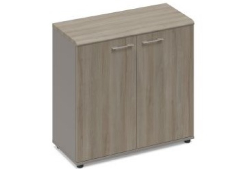 Шкаф низкий закрытый Види Вуд, цвет мокко + вяз