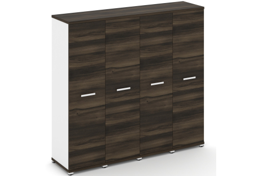 Шкаф четыре узкие секции 4 ниши (4 фасада ЛДСП, 4 ниши) Динен, цвет дуб мали-белый