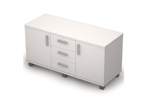 Тумба подкатная сервисная Деко, цвет белый