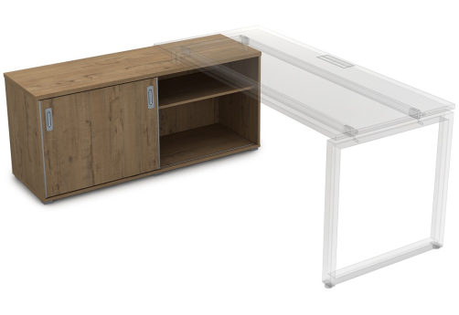 Тумба купе двухсторонняя Платинум Персонал, цвет тиковое дерево