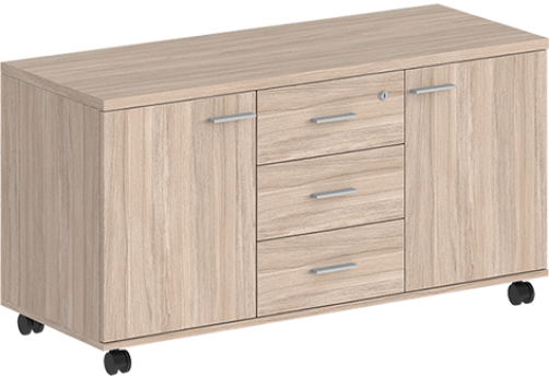 Тумба сервисная (на колесах) Камелот, цвет светлый дуб