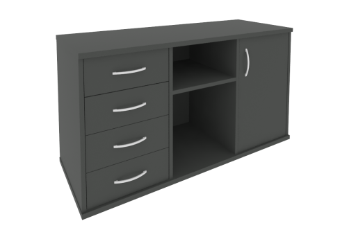 Тумба под оргтехнику Нотте, цвет антрацит