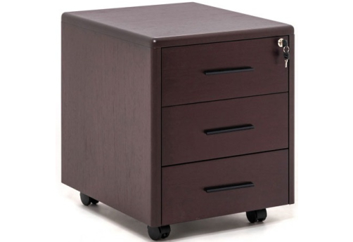 Тумба подкатная (3 ящика) Лестер, цвет палисандр