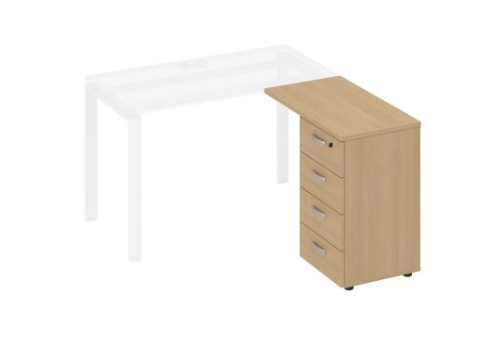 Тумба приставная (4 ящика) Мира Нумо, цвет натуральный дуб