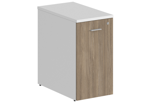 Тумба-органайзер Индиго Вуд, цвет белый + дуб темный