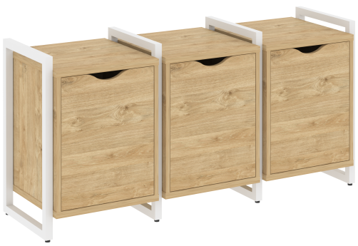 Тумба наборная вариант 5 Европа, цвет тиквуд светлый + белый