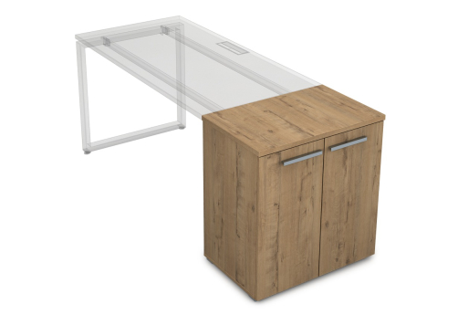 Тумба распашная Платинум Персонал, цвет тиковое дерево