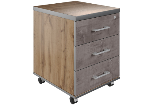 Тумба подкатная Спарта, цвет дуб вотан + оникс