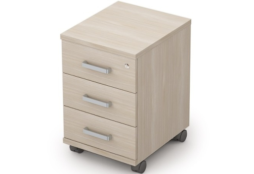 Тумба выкатная усиленная с замком Деко, цвет шамони светлый