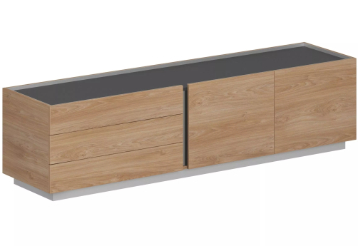 Тумба опорная приставная левая, цвет гикори