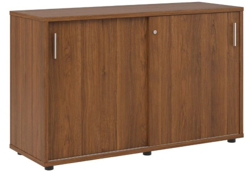 Тумба с раздвижными фасадами, цвет орех