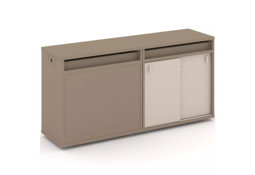 Тумба двойная с топом (набор №3, вариант 2), цвет латте + капучино