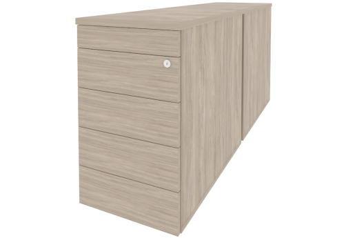 Тумба двойная приставная/опорная (TIP-ON), цвет дуб аттик