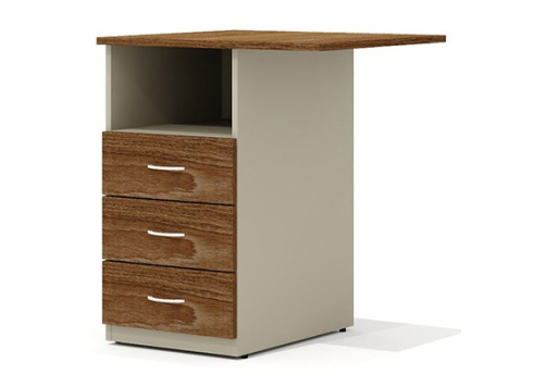 Тумба приставная Гардения Офис, цвет ред фокс