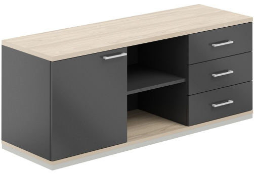 Тумба сервисная с замком Фламинго, цвет антрацит + акация