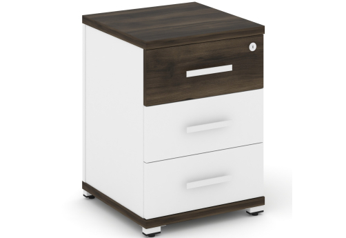 Тумба опорная/приставная 3 ящика Динен, цвет дуб мали-белый