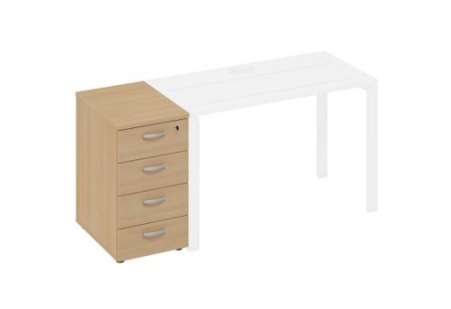 Тумба приставная (4 ящика) Мира Нумо, цвет натуральный дуб