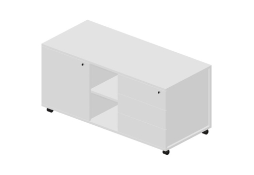 Тумба сервисная правая Киви, цвет белый