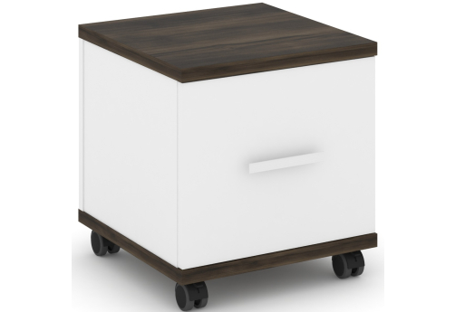 Тумба мобильная 1 распашной фасад Динен, цвет дуб мали-белый