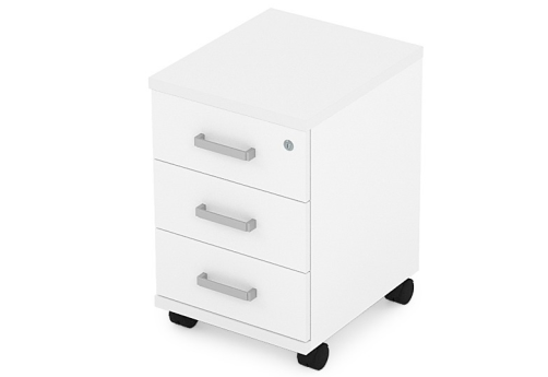 Тумба подкатная, цвет белый