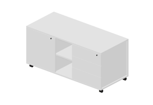 Тумба сервисная правая Кристо Директ, цвет белый