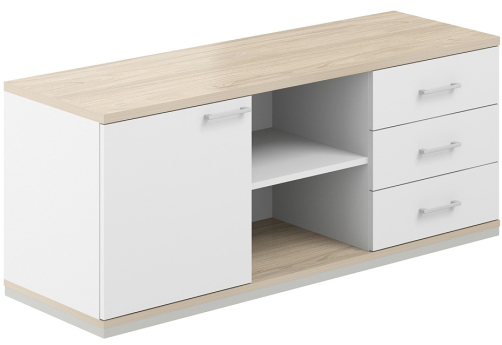 Тумба сервисная с замком Фламинго, цвет белый + акация