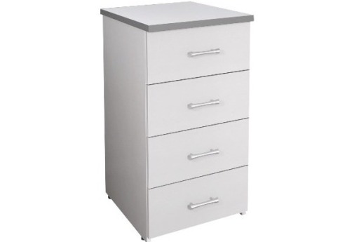 Тумба приставная (4 ящика), цвет серый