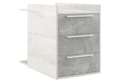 Тумба малая, цвет сосна + бетон