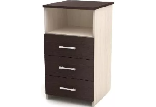 Тумба приставная, цвет венге + дуб молочный