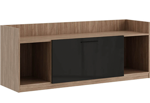 Приставка с глянцевым фасадом Виенсо, цвет дуб + черный