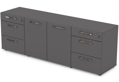 Греденция с 6 ящиками Кенвуд Конференц, цвет графит