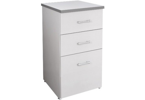 Тумба приставная (3 ящика), цвет серый