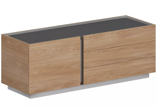 Тумба опорная приставная правая, цвет гикори