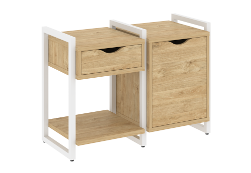 Тумба наборная вариант 3 Европа, цвет тиквуд светлый + белый