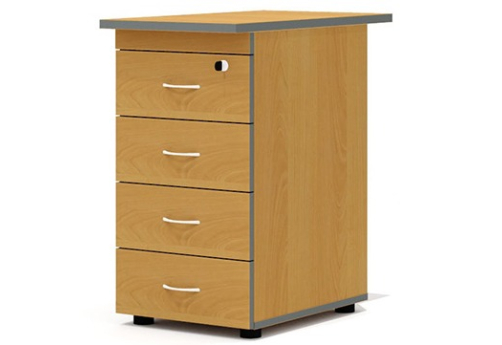 Тумба приставная (4 ящика с замком) Колибри, цвет ольха