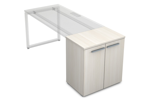 Тумба распашная Платинум Персонал, цвет слоновая кость