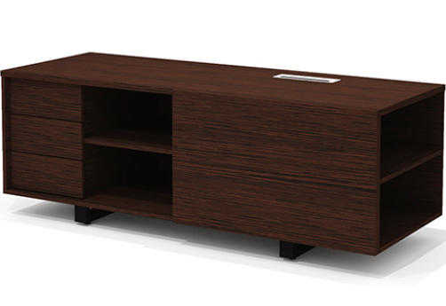 Тумба опорная левая Некста Директ, цвет венге + черный